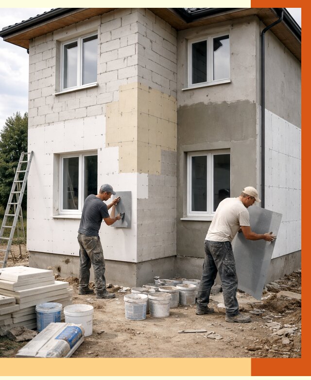 Утепление дома из газобетона в Ялуторовске от 4338 руб./м² — заказать у ТепломастерЛтр