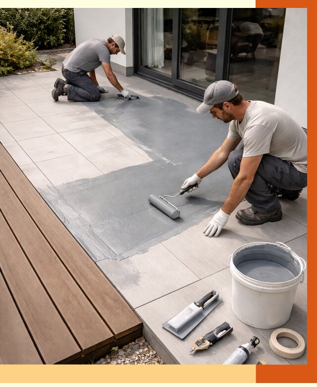 Гидроизоляция террасы в Ялуторовске под ключ от 7747 руб./м² | ТепломастерЛтр